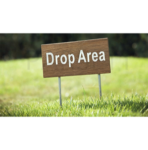 Durevole campo da <span class=keywords><strong>Golf</strong></span> in plastica riciclata segno 40*30cm Area di caduta direzionale segno con Spike - Product Image 1