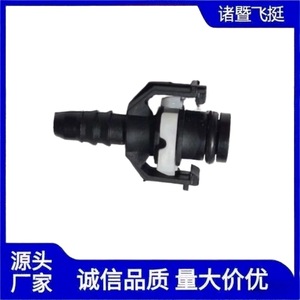 Delong Electronic Fusion 12-8X6 Straight <b>Quick</b> <b>Connector</b> For Heavy Vehicles Plastic Black Engine Assembly - Product Image 1