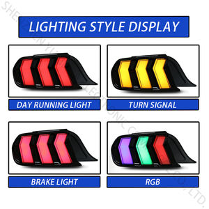 SINDAR Auto RGB phare assemblage voiture RGB feu arrière lumière LED pour <span class=keywords><strong>Ford</strong></span> <span class=keywords><strong>Mustang</strong></span> S650 <span class=keywords><strong>GT</strong></span> 2024 2025 rouge démon oeil Style Type 24-25 - Product Image 4