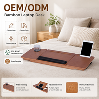 Support multifonction personnalisé pour iPad, téléphone, ordinateur portable, vente chaude, table d'appoint en bambou pour ordinateur portable