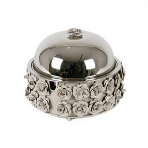 Chauffe-plat en métal design rose, qualité supérieure, fait main, nouvelle cocotte de luxe très vendue - Product Image 1