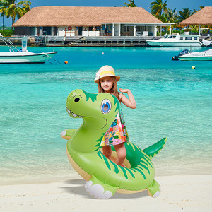 Inflatable Dinosaur Swim Ring 80Cm For Children Outdoor Pool Float PVC Novelty Shape - Product Image 3
