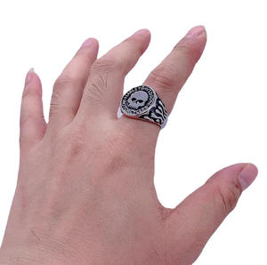 Anello da Uomo Trendy Stile Punk con Teschio, Design Personalizzato alla Moda - Product Image 1