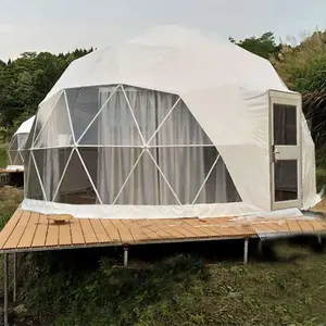 Tente de Camping pré-fabriquée en plastique, dôme de serrage, pour l'extérieur, Safari, bon marché