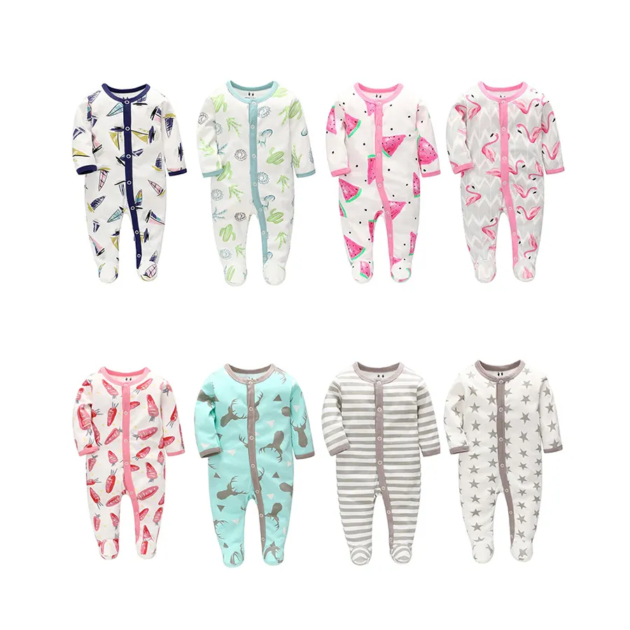 Printed Baby Cloths Kids Newborn Boy Washable Kids Pajamas Set Soft Breathable Baby Clothing Sets