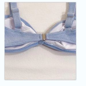 Conjunto de Bikini de Dos Piezas con Tirantes Finos, Plisado, con Aros, Push-Up, de Secado Rápido, Diseño Nuevo 2025, Servicio OEM OUTPACE - Product Image 3