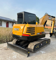 Mini-excavatrice SANY 5 tonnes d'occasion, excavatrice hydraulique sur chenilles, équipement de construction compact, CE EPA avec moteur diesel