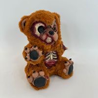 Nouvelle Poupée Ours en Peluche Transfrontalière, Style Animation, Jouet en Latex, Halloween, 30cm, Poupée Ornementale en Coton et Vinyle