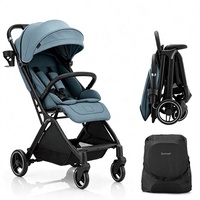 Poussette de voyage pour bébé avec logo personnalisé OEM, légère, en aluminium, pliable, avec sac de rangement, certifiée EN1888