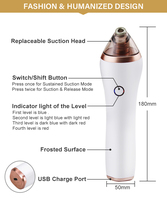 Aspirateur doux pour éliminer les points noirs et les points blancs, outil de soin de la peau à domicile, kit de nettoyage des pores du visage, aspirateur électrique portable pour points noirs