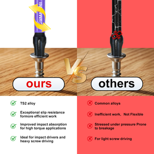 Juego de Puntas de <span class=keywords><strong>Destornillador</strong></span> de Impacto de Grado Industrial S2 con Código de Color, Punta Magnética, Personalizable OEM, Puntas de Acero con Prevención de Óxido - Product Image 3