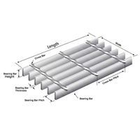 Grille de circulation en acier galvanisé prélaqué, maille de passerelle, grille de quai anti-corrosion, grille de plancher en acier à forte charge, pour plateforme de stationnement - Vente chaude