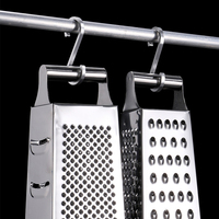 Accessoire de cuisine, râpe à légumes, fromage, gingembre, manche en acier inoxydable, outil à 4 côtés, râpe à chou pour fruits, fromage, gingembre, légumes
