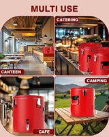 Liyunda Commercial Seau Isolé Rouge Grande Capacité 3 PCS Set 10-30-50L Rond En Plastique Glacière Ensemble avec SUS 304 Réservoir Intérieur