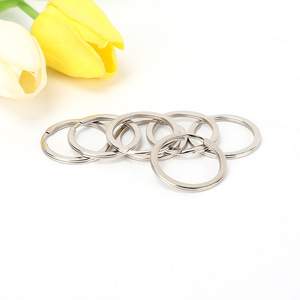 Metal Flat <b>Key</b> <b>Rings</b> Nickel Plated Iron Double Layer Bright Finish <b>Car</b> Keychain Accessories Bulk Pack TDD001 - Product Image 4