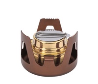 Réchaud à alcool liquide portable ultra-léger d'extérieur mini réchaud à bloc solide pêche eau bouillante théière réchaud de cuisson