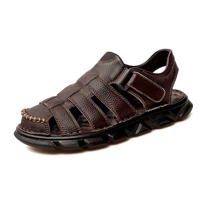 Custom Logo Handmade Genuine Leather Upper Platform Flat <b>Sandals</b> for Men Men <b>Sandals</b> Men's Leather <b>Sandals</b> - Product Image 3