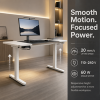 Table de bureau AOR E-sports à hauteur réglable avec panneau E0 et protection contre la surchauffe, double usage assis-debout, vente en gros usine