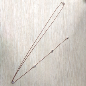 Collier long en acier inoxydable plaqué or MECYLIFE, zircone cubique, élégant, pour femmes, collier de dos - Product Image 4