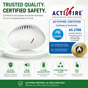 Détecteur <span class=keywords><strong>de</strong></span> <span class=keywords><strong>fumée</strong></span> sans fil interconnecté certifié TUV et Activfire ANKA AJ-762, conforme aux normes EN14604 et AS3786 - Product Image 3