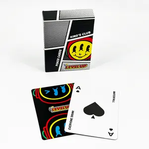 사용자 정의 디자인 로고 종이 인쇄 카드 상자 팩 플라스틱 방수 카지노 포커 데크 카드 놀이