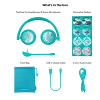 BuddyPhones Headphone Gaming, Headset Anak Nirkabel Bluetooth, Headphone Stereo Baterai Tahan Lama Untuk Perjalanan & Bermain Game