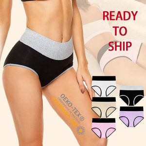 10% de Descuento, <span class=keywords><strong>Ropa</strong></span> <span class=keywords><strong>Interior</strong></span> Femenina Transpirable de Cintura Alta, 5% Elastano / 95% Algodón, para Uso Diario - Product Image 1