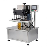 Machine de capsulage semi-automatique à 4 roues pour bouteilles à pompe, pots cosmétiques et contenants de lotion