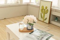 Bunga Peony Sutra Buatan Tangan dengan Vas Polietilen, Buket Mini untuk Dekorasi Rumah dan Pernikahan
