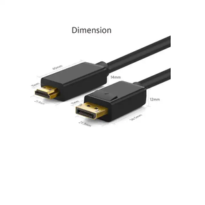 Ventas directas de fábrica 1,8 m DP a HD adaptador macho 1080P cable de <span class=keywords><strong>audio</strong></span> y video 2K 3D HD a DP cable convertidor de puerto de pantalla - Product Image 4