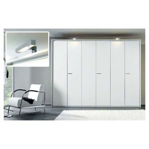 Armario de Dormitorio Moderno <span class=keywords><strong>y</strong></span> Sencillo <span class=keywords><strong>Prima</strong></span> con Puerta de Espejo, Acabado en Madera o Color Puro, Armario Combinado con LED para Dormitorio - Product Image 4
