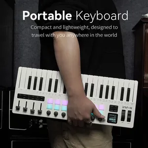 M-VAVE SMK-37 Pro 37 touches clavier MIDI RVB 16 pads rétro-éclairés sans fil Bluetooth DX7 synthétiseur et écran couleur - Product Image 2