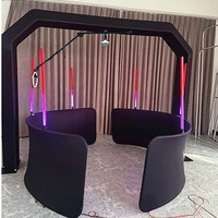 Machine à selfie kiosque vidéo cabine aérienne gonflable Led 360 boîtier de photomaton Selfie vidéo accessoires gratuits ciel