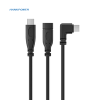 USB2.0 90 degrés à angle droit type-c mâle pour ouvrir nu 2 4 noyaux câble USB-C 0.25m 1m 2m