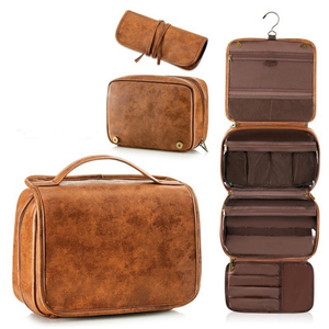 Neceser de Viaje Colgante 3 en 1 de Gran Capacidad, Desmontable, de Cuero PU para Hombre - Product Image 1