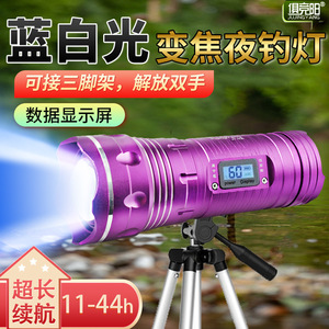 ไฟตกปลา LED แบบชาร์จไฟได้ 6 ระดับหรี่แสงได้แสงสีขาวสีน้ำเงินกลางแจ้งโคมไฟตกปลากลางคืนอลูมิเนียมอัลลอยด์ - Product Image 5