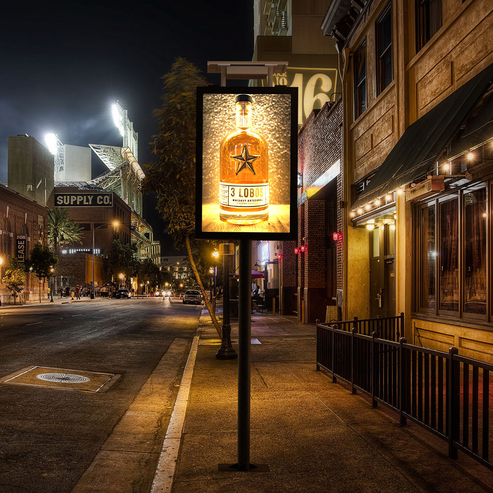Outdoor Double Side Street Stand - Custom Blacklight Posters