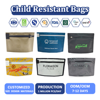 Pochette debout de sac de gomme de chanvre comestible de 50mg holographique partielle imprimée numérique avec fermeture à glissière
