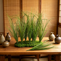 Rangkaian Rumput Reed Buatan Shangchu, Tanaman Hias Rumput Gandum, Rumput Bawang, Batang Hijau untuk Dekorasi Rumah, Tanaman Rumput Tinggi