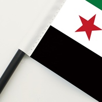 L'usine en gros personnalisation syrie bureau mini décoration table de négociation drapeau 14x21cm