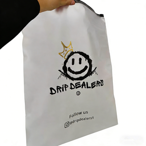 Bolsas Personalizadas con Cierre de Cremallera en Negro Mate con Logotipo - Bolsas de Embalaje Impermeables de Poliéster con Cierre de Cremallera - Product Image 5