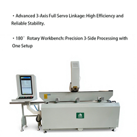 Machine de perçage et de fraisage CNC OUWO 2026 de 1800 mm avec système d'entraînement servo complet à trois axes pour usine de murs-rideaux