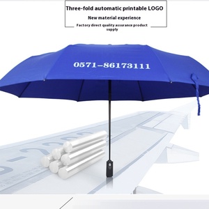 <span class=keywords><strong>Parapluie</strong></span> d'affaires pliant semi-automatique hommes femmes couleur unie coupe-vent étanche à la pluie publicité <span class=keywords><strong>parapluie</strong></span> Logo impression en gros - Product Image 3