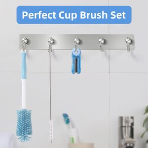 Cup Cleaner Kit for Yeti Cleaning Kit with Extra <b>Long</b> Straw Cleaner Brush 3 in 1 Bottle Gap Cleaner and <b>Long</b> <b>Handle</b> Brush - Product Image 4