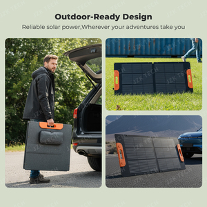 Fast Charge Foldable <b>Solar</b> <b>100W</b> Laminated High Efficiency Outdoor Survival Vehicle Roof Camping Van Energy JZK--G100-2 <b>Solar</b> Pan - Product Image 6