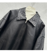 Nouvelle Arrivée Printemps/Automne 2026 Blouson Respirant en Crochet avec Col en Véritable Peau de Mouton