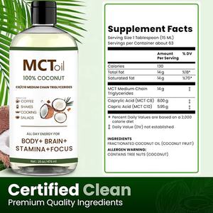 5kg MCT olio alimentare per uso alimentare integratore di chetosi 14g di C8 e C10 MCT prezzo del petrolio acido grasso cervello e carburante per il corpo - Product Image 4