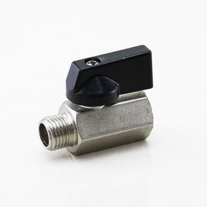 Mini MBV-MF kogelkraan 1/8 1/4 3/8 1/2 messing kleine handklep zwart mannelijk vrouwelijk OEM aanpasbaar voor olie lucht water toepassingen - Product Image 1