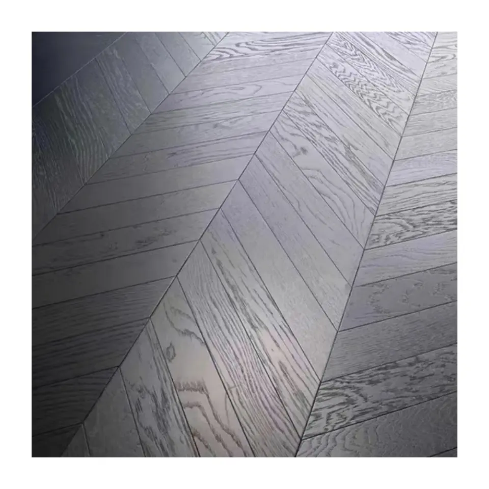 Pavimento composito multistrato in legno massello di quercia nera pura luce per ufficio Hotel pavimento di lusso 15mm pavimento in legno di quercia