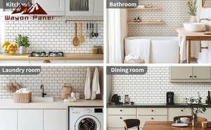 <span class=keywords><strong>Azulejos</strong></span> de Pared Decorativos Geométricos Modernos 3D Wayon, Impermeables, <span class=keywords><strong>para</strong></span> Paredes Interiores de Cocina, Fáciles de Instalar con Adhesivo - Product Image 5
